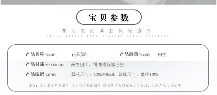 Broche femme en Nacre - Ref 1187138 Image 10