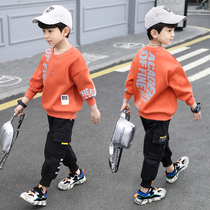 Korean childrens clothes boys suit spring and autumn 2021 new Yang boy childrens suit movement two - piece Korean edition tide