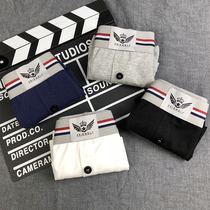 Les hands T neutral cotton button tide stripes wide edge fashion four corner horizon triangle female underwear