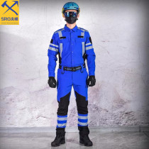 New Summer Fire Cliff Blue Speed Dry Emergency Rescue Suit Blue Sky Service Road Rescue First Aid Service Forest Fire Service