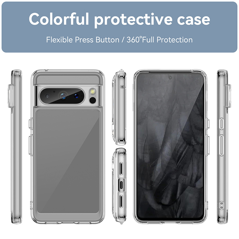Tough Shockproof Transparent Clear 8, 8 Pro Google Pixel Phone Case