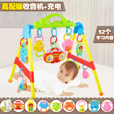 Children's early education music fitness device Newborn baby fitness rack Baby game toy 0-1 years old 3 months coax baby