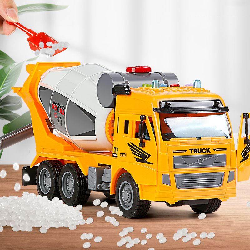 Children's concrete engineering vehicle cement truck tanker car mixer truck model oversized 3 years old 4 toy boy