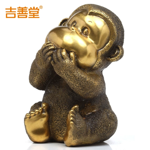 吉善堂 Медная четыре обезьяна показ Sanfu Monkey Creative Monkey Year Gifts Двенадцать Zodiac Monkey 0066