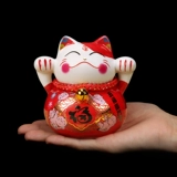 吉善堂 Керамика Catal Cat Маленький ежемесячный чулок Tiber Fortune Cat Creative News Gifts 0520