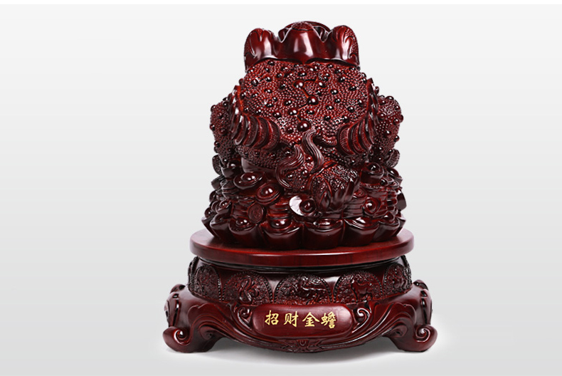 Jishantang Vàng may mắn 蟾 đồ trang sức Vàng ba chân 蝉 ba chân 蛤蟆 nhựa Phong thủy quà tặng thủ công 2380 dcor phòng ngủ vintage