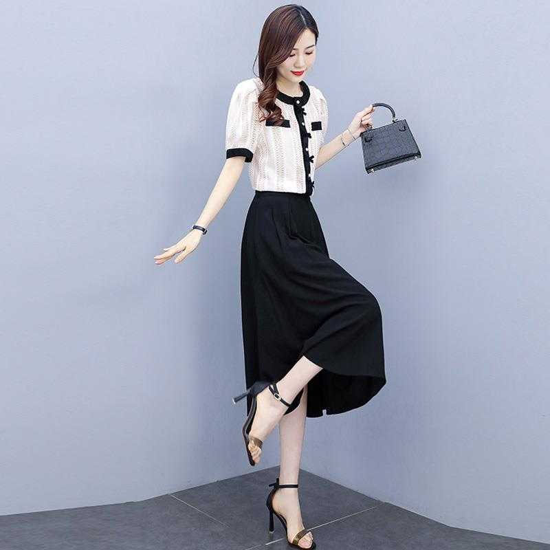 套装裙两件套夏21新款时尚气质温柔风减龄显瘦轻熟风半身裙子女