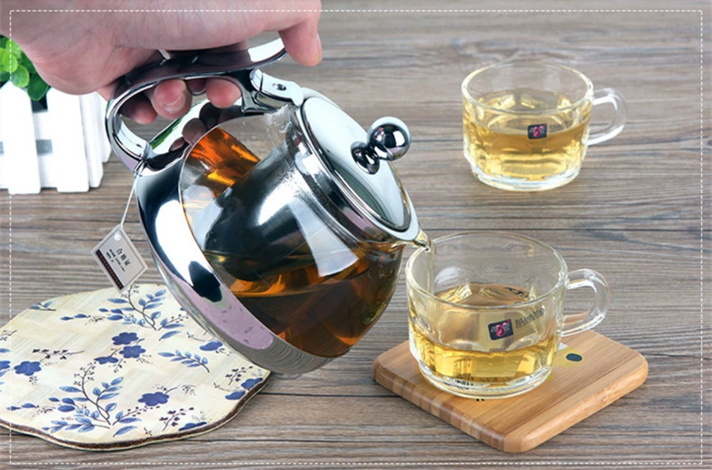 Yafeng ấm trà thủy tinh Taiji nồi inox lọc thủy tinh nhiệt độ cao bộ trà ấm trà lọc - Trà sứ