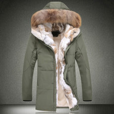 Пуховик мужской 男士加厚连帽长款羽绒服 winter warm hooded