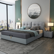 Nordic fabric bed detachable and washable Modern simple leave-in technology cloth Light luxury modern master bedroom wedding bed Double bed cloth bed