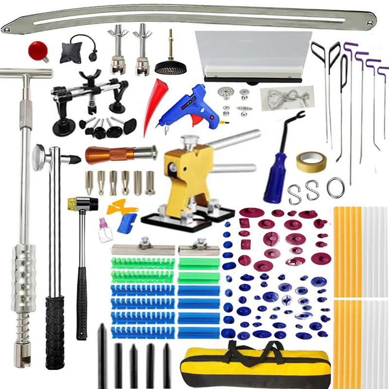 Sheet Metal Car Dent Repair Tool Set, Pry Bar, Slide Bar, Repair Shop Large Hammer, Special Tool Set for Traceless Repair