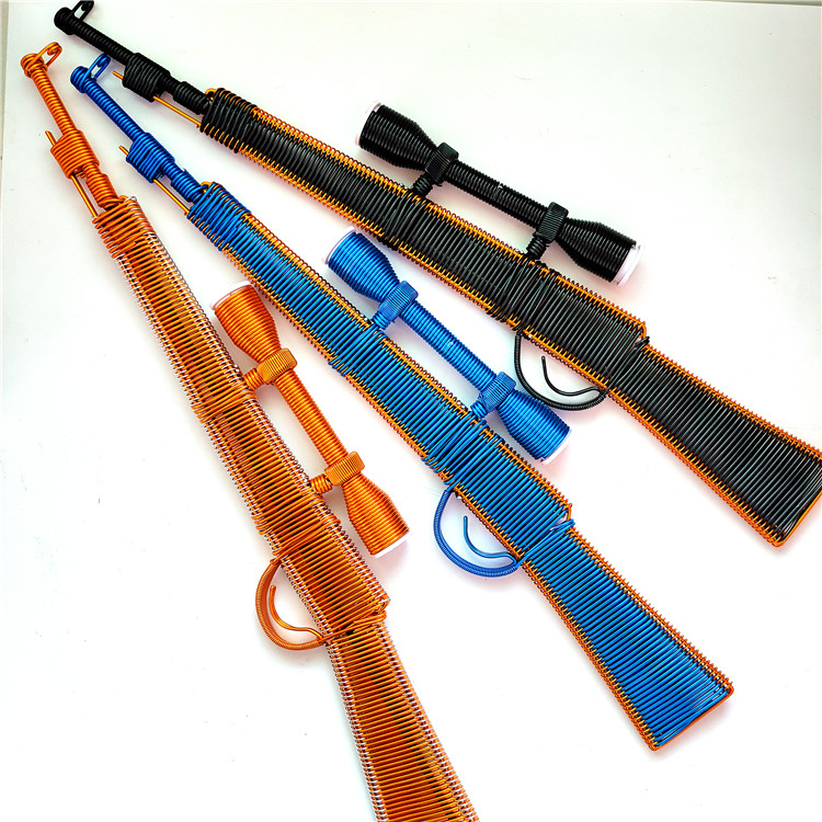 (New 98K Rifle Model) Aluminum Wire Model Lacquered Wire Manual Gun Mold Creative Hand Swing Accessories Attractions Stall