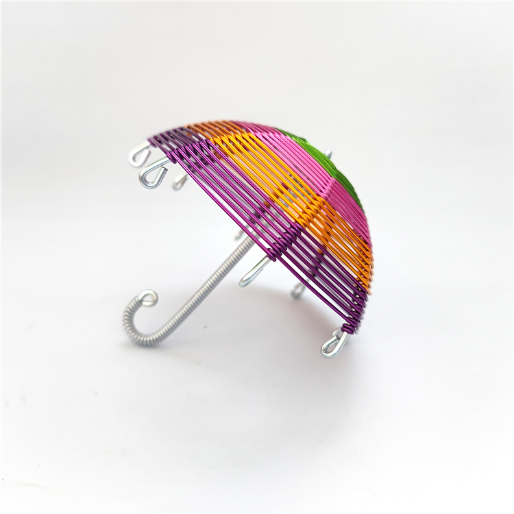 (Umbrella) Colour aluminium wire Process Gift pendulum decoration Small Umbrella Model Creative hand DIY Pendulum Pieces Tourist Souvenirs