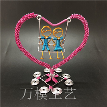 (Swing) Couple commemorative creative aluminum art DIY New exquisite gift birthday gift