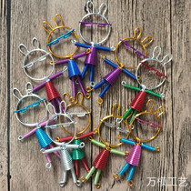 (Rabbit pendant) Zodiac animal hand pendant metal wire crafts stall Source low price gift