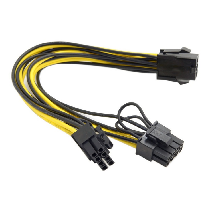 6pin to 8pin graphics card power supply extension connection adapter extension cable double 6 plus 2PIN spot