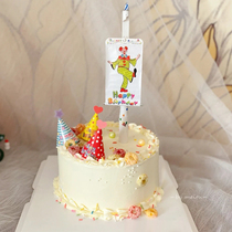 Net Red Retro Clown Candle Whole Surprise Birthday Festival Party Cake Dress Up Baking Dessert Table Decoration