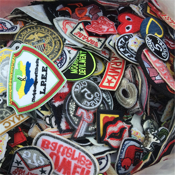 贴服裤卫衣布贴称斤杂绣章大小金线圆海包邮补丁刺绣时尚