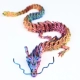 Красный, золотой и синий китайский дракон 45 см, свободные усы дракона