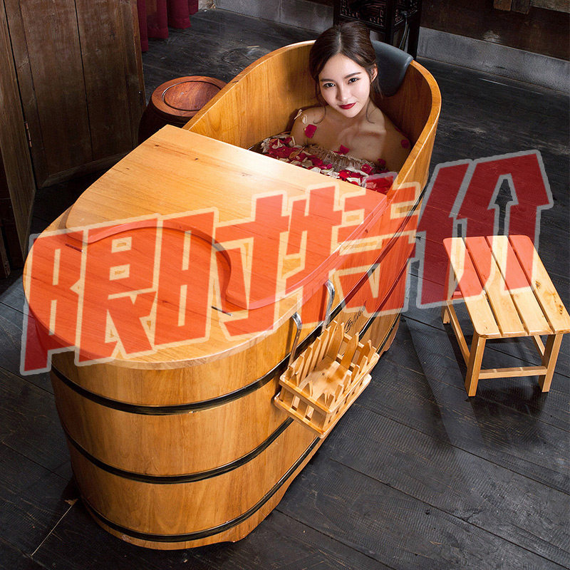 Sichuan Berm Fat Bath Tub Wood Barrel Solid Wood Bath Barrel Adult Bath Barrel Home Woody Bath Beauty Salon Wellness Bucket