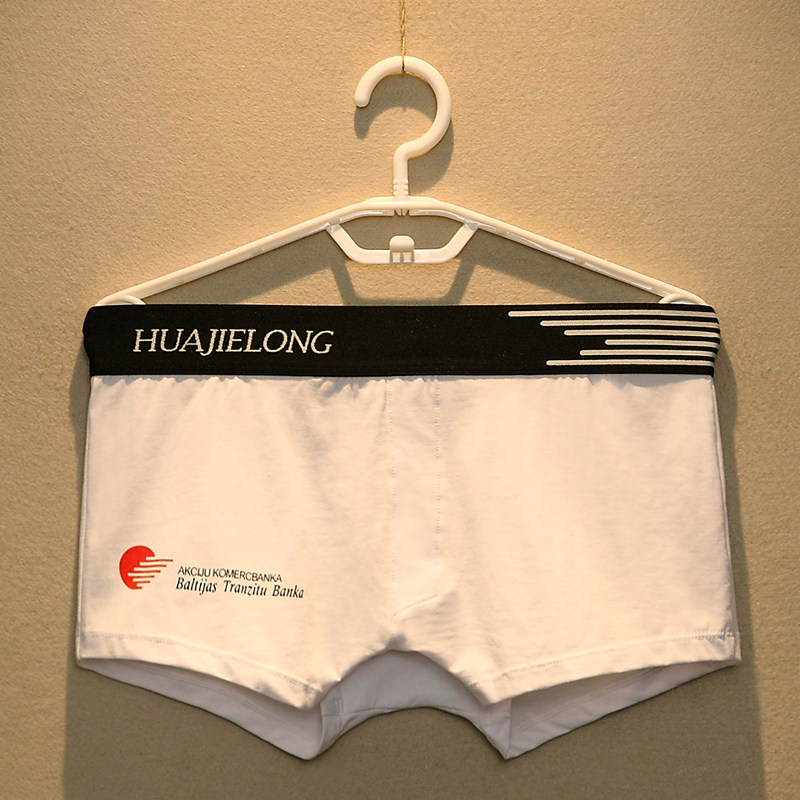 Tide Cards Men's Underwear Individuality Pure Cotton Four-corner Pants Breathable Safety Pants Trendy Printed U Convex Sack Four Corner Shorts Head