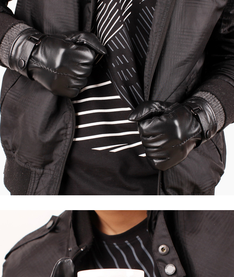 Gants pour homme      en peau de mouton - Ref 2781562 Image 12
