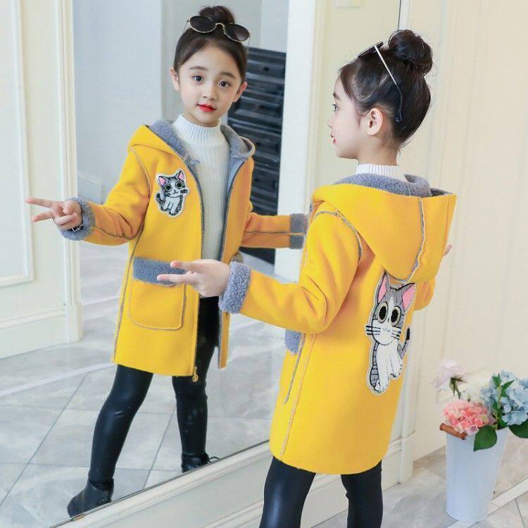 Girl's autumn and winter child jacket 2021 autumn and winter clothing new children CUHK Girl girl Han version of the fur coat