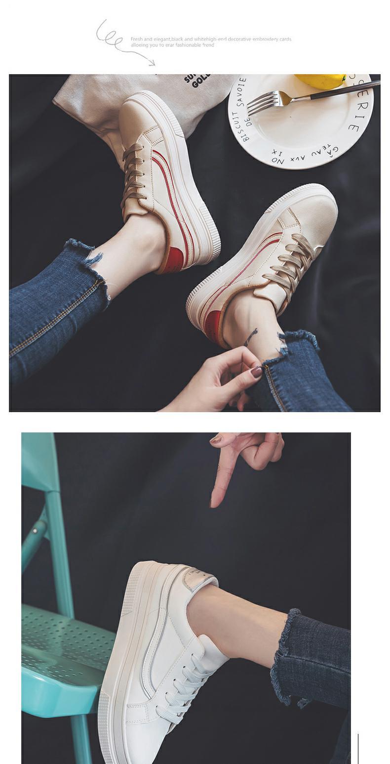 Giày mùa thu 2018 mới giày nữ màu trắng phiên bản Hàn Quốc của sinh viên hoang dã giày sneaker nữ hot trend 2021