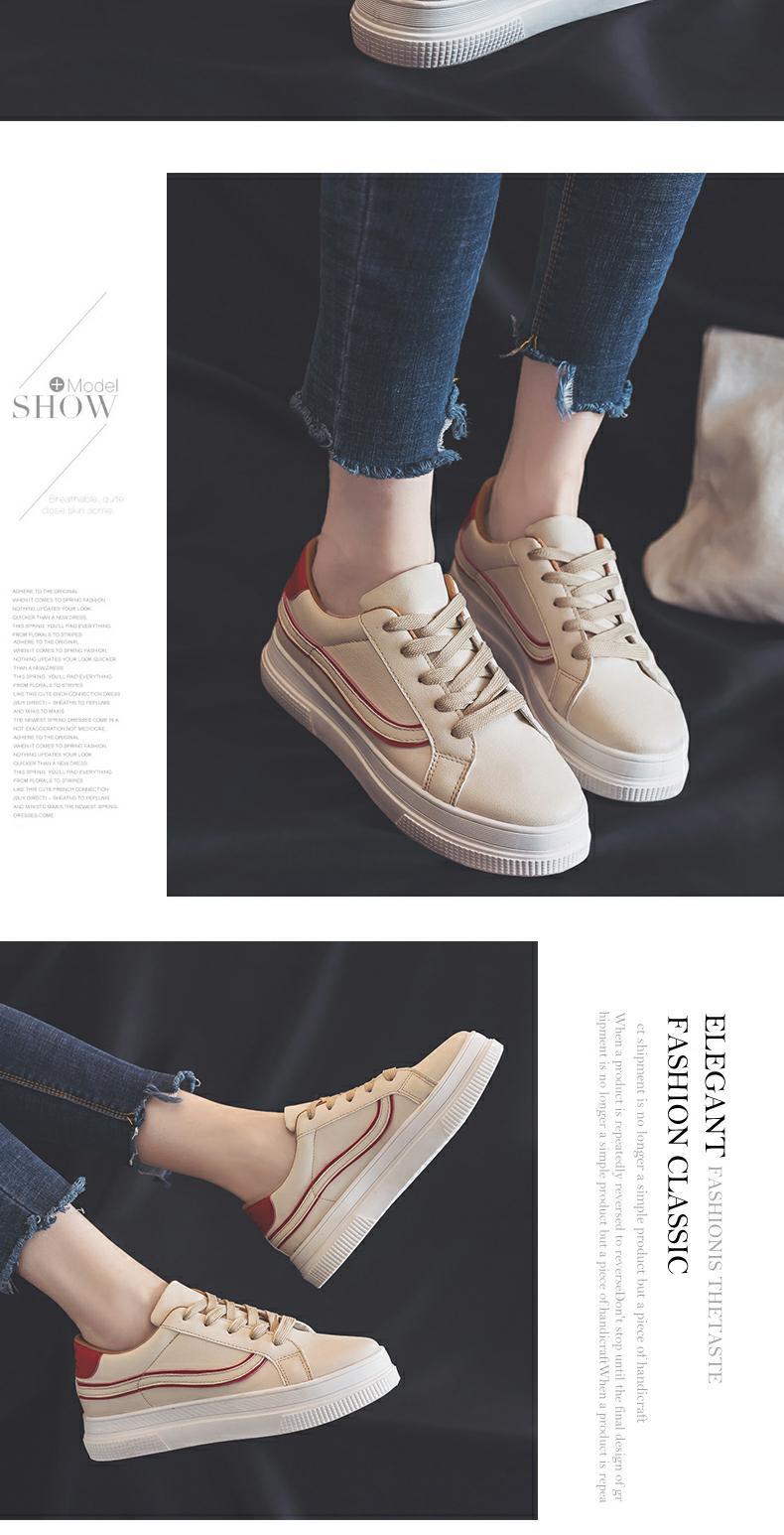 Giày mùa thu 2018 mới giày nữ màu trắng phiên bản Hàn Quốc của sinh viên hoang dã giày sneaker nữ hot trend 2021