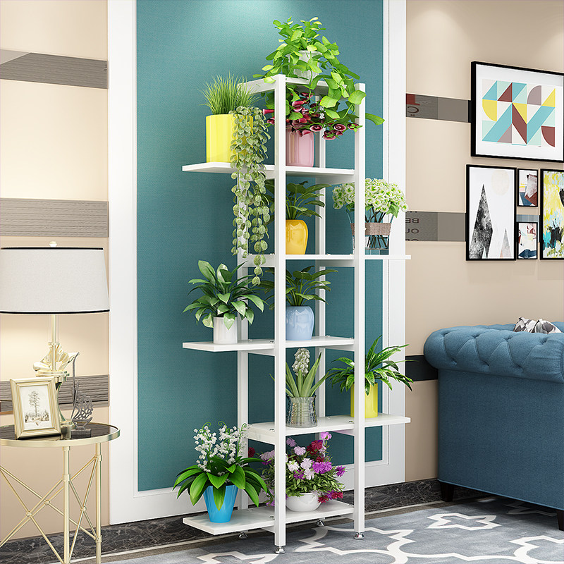 Flower stand living room steel wood flower stand balcony multi-storey floor flower pot rack gold dangling orchid several bedroom multi-layer flower stand