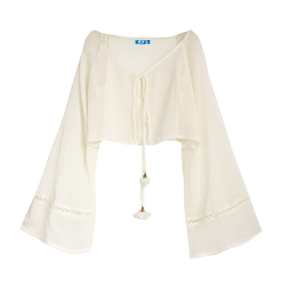 NG Mini 春季女装防晒开衫雪纺上衣设计感小众衬衫潮