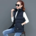 Vest nữ xuân hè 2018 mùa đông phiên bản Hàn Quốc mới của áo vest ngắn trùm đầu vest ngắn vai áo xuống bông vest thủy triều ao gile Áo vest
