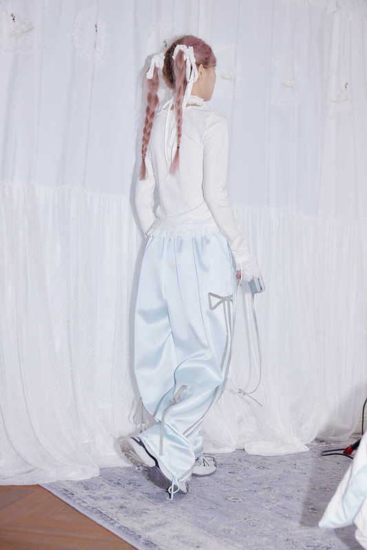 Chillsweet Super Sweet American Style Girl Pants Loose Bowknot Niche Casual Pants Ribbon Sports Trousers
