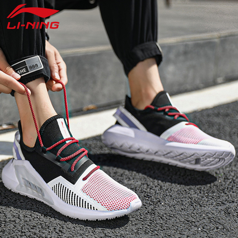 Li Ning men's shoes casual shoes spring and summer new breathable mesh non-slip sports shoes men's couple shoes high tube sneakers