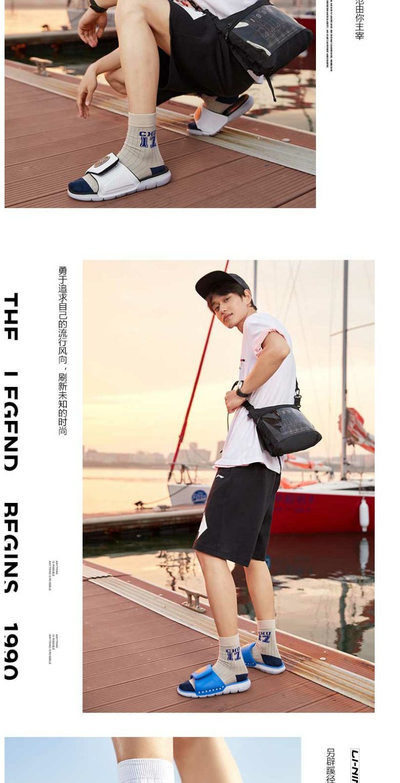 Li Ning dép nam Wade way 2019 hè mới giày nam xu hướng nhẹ dép sandal thể thao dạ quang - Dép thể thao dép cao su