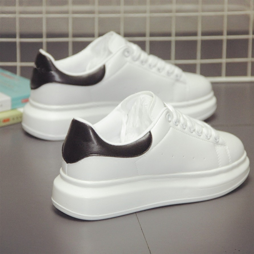 Men's shoes autumn breathable white shoes lovers casual shoes men's thick bottom increased white sports shoes trendy student shoes