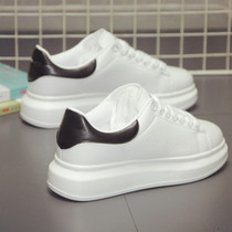 Mens shoes autumn breathable white shoes couples leisure shoes men thick soles increase white sports board shoes trend student shoes