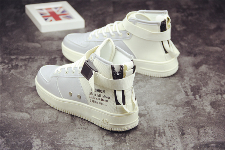 Ins giày siêu cháy Giày nam mùa hè thoáng khí giày vải xu hướng Harajuku cao để giúp giày nam trắng giản dị shop giày thể thao nam
