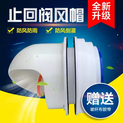 Kitchen hood exhaust pipe smoke glass vent valve fang yu mao windshield anti-bird rat check