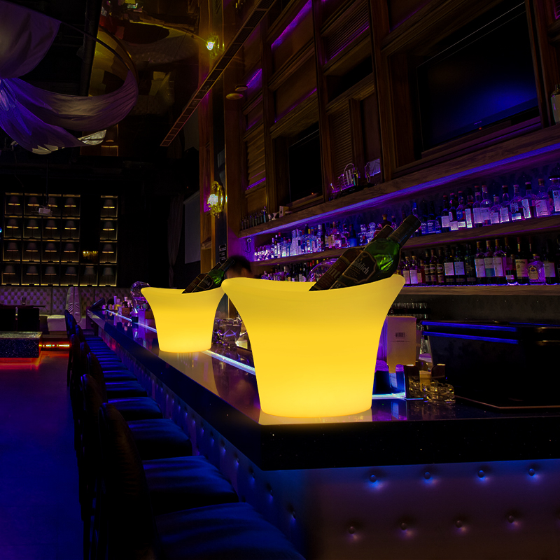 LED luminous ice bucket bar clear bar KTV nightclub cold beer wine wine champagne net red decoration