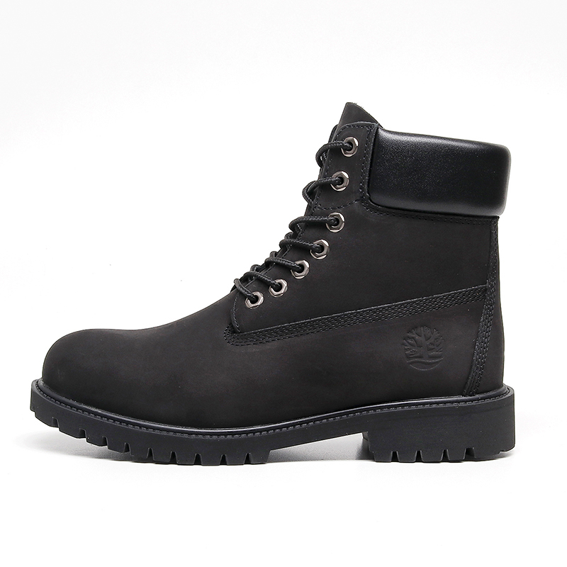 Spring Top-Grain Leather Couple's Black Martin Boots Men's Top-Grain Leather High-Top Genuine Leather British Workwear Waterproof Thick Sole