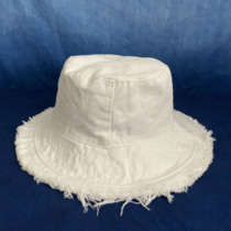 Zdyeing fisherman hat pure cotton white diy 100 lapped retro washed to make old hair side shading large hat peak two