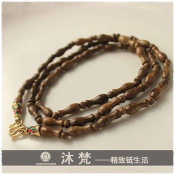 Buddha Amulet Chain Thai Buddha Amulet Hanging Chain 4mm Chicken Wing Wood Small Buddha Amulet Hanging Chain Necklace Gold and Silver Style