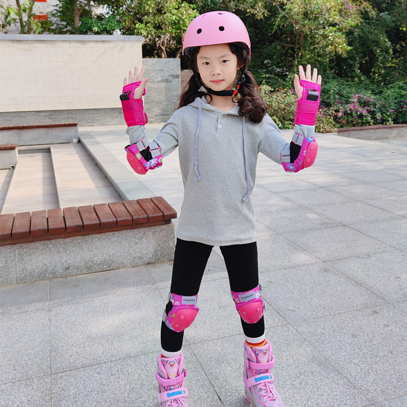 Wheel slip protective gear kit full range of professional kneecap skate skate Ice Balance Car Ski Children Safety Helmet Suit