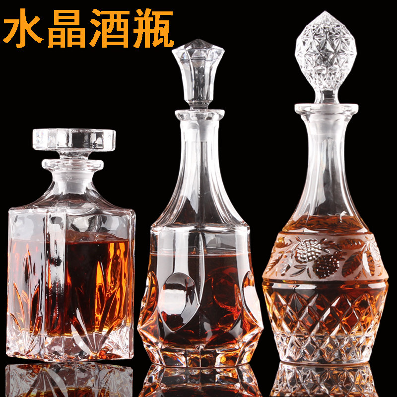 Crystal Glass Ocean Wine Bottle Whisky Bottle Air Bottle Sealed Bubble Wine Bottle Red Wine Wine Bottles Home Wine Bottles