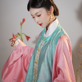 Tan wan top flaws clearance stand collar double-breasted bow bag sleeve short jacket pipa sleeve cross collar ming han clothes