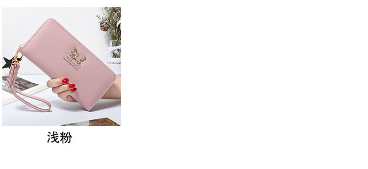 Ví nữ 2018 phiên bản Hàn Quốc mới của bướm rỗng kim loại nữ túi ly hợp dung lượng lớn đa chức năng dây kéo dài - Ví tiền ví tiền nam