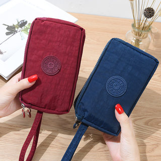 Three-layer zipper large screen mobile phone bag other nylon women