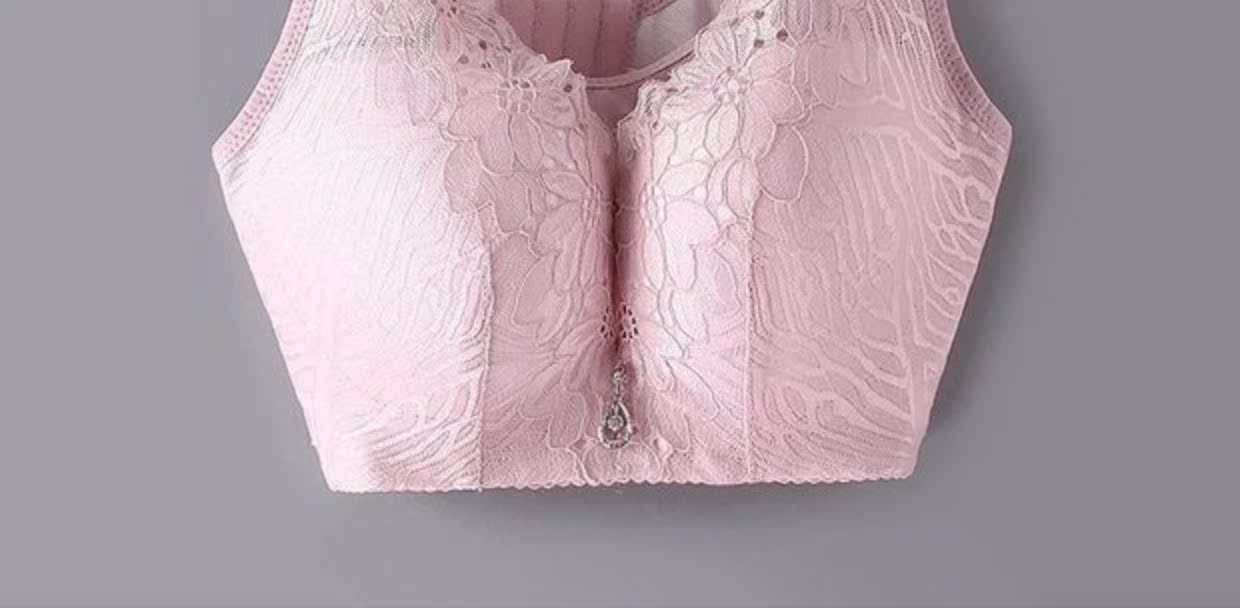 Cộng với chất béo XL chất béo MM phiên bản Hàn Quốc của ren gợi cảm không dây thu thập chống ánh sáng thoải mái điều chỉnh áo ngực màu đen áo ngực học sinh