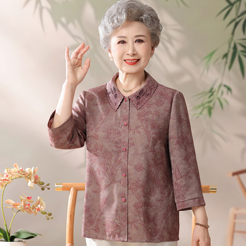 Summer Clothes for Middle-Aged and Elderly Women, Stylish Shirts for Mothers, Elegant Tops for 60-Year-Old Grandmothers, Loose Shirts for Old Ladies Summer Clothes for Middle-Aged and Elderly Women, Stylish Shirts for Mothers, Elegant Tops for 60-Year-Old Grandmothers, Loose Shirts for Old Ladies
